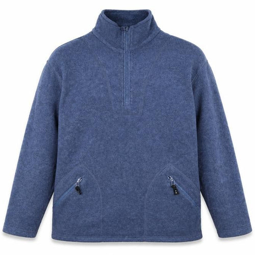 Bonmarché Women's Blue 1/2 Zip Fleece Sweatshirt Size 10-12