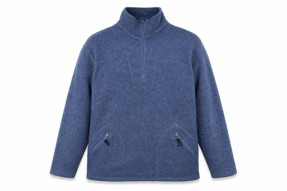 Bonmarché Women's Blue 1/2 Zip Fleece Sweatshirt Size 10-12
