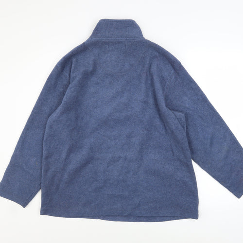 Bonmarché Women's Blue 1/2 Zip Fleece Sweatshirt Size 10-12