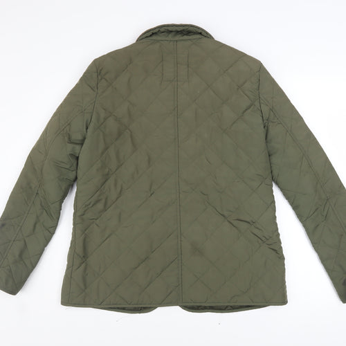 Miss 19 Women's Green Quilted Mid-Length Jacket Size 14