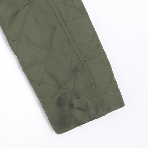 Miss 19 Women's Green Quilted Mid-Length Jacket Size 14