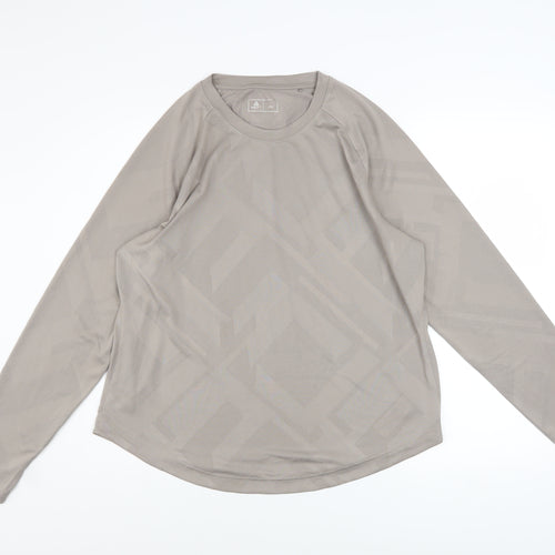 Next Men's Beige Long Sleeve Performance Workout T-Shirt L