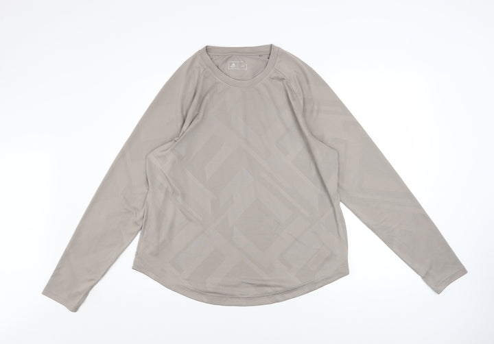Next Men's Beige Long Sleeve Performance Workout T-Shirt L