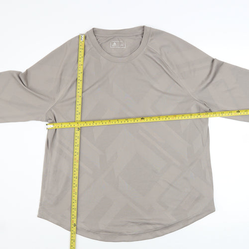 Next Men's Beige Long Sleeve Performance Workout T-Shirt L