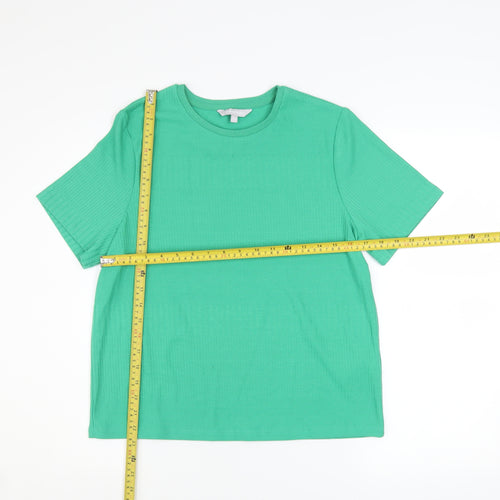 Red Herring Women’s Green Short Sleeve Crew Neck T-Shirt Size 14