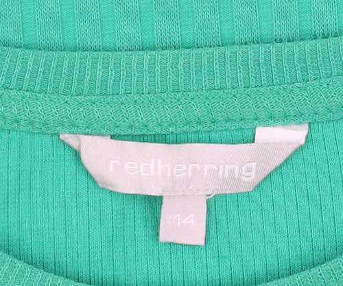Red Herring Women’s Green Short Sleeve Crew Neck T-Shirt Size 14