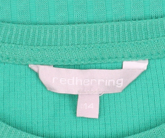 Red Herring Women’s Green Short Sleeve Crew Neck T-Shirt Size 14