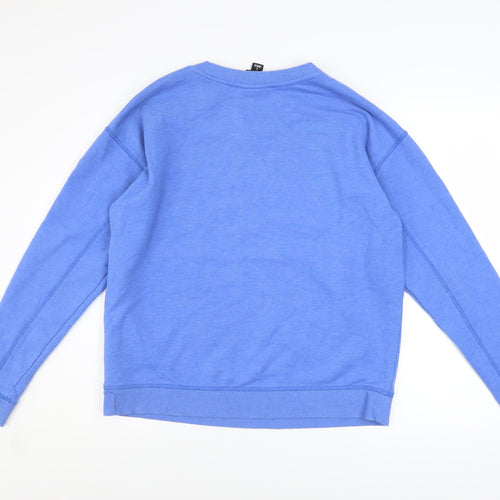 Ivy Park Women's Blue Pullover Sweatshirt L Cotton Blend