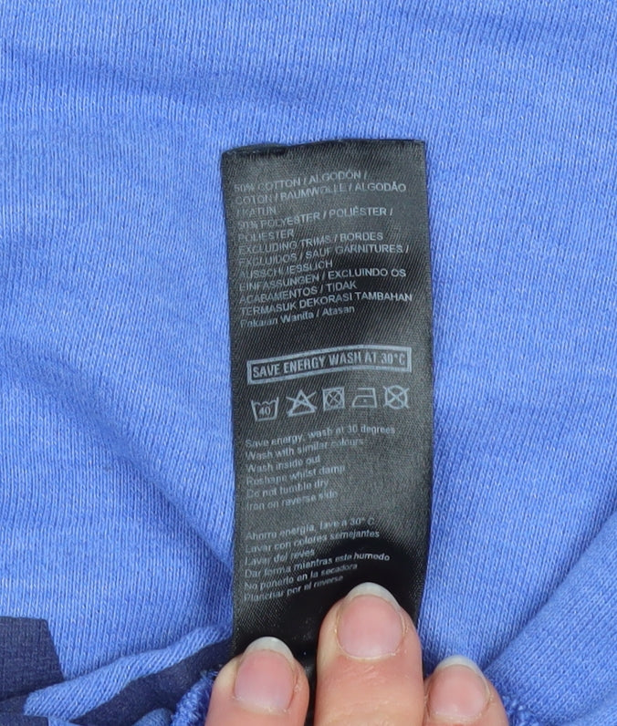 Ivy Park Women's Blue Pullover Sweatshirt L Cotton Blend