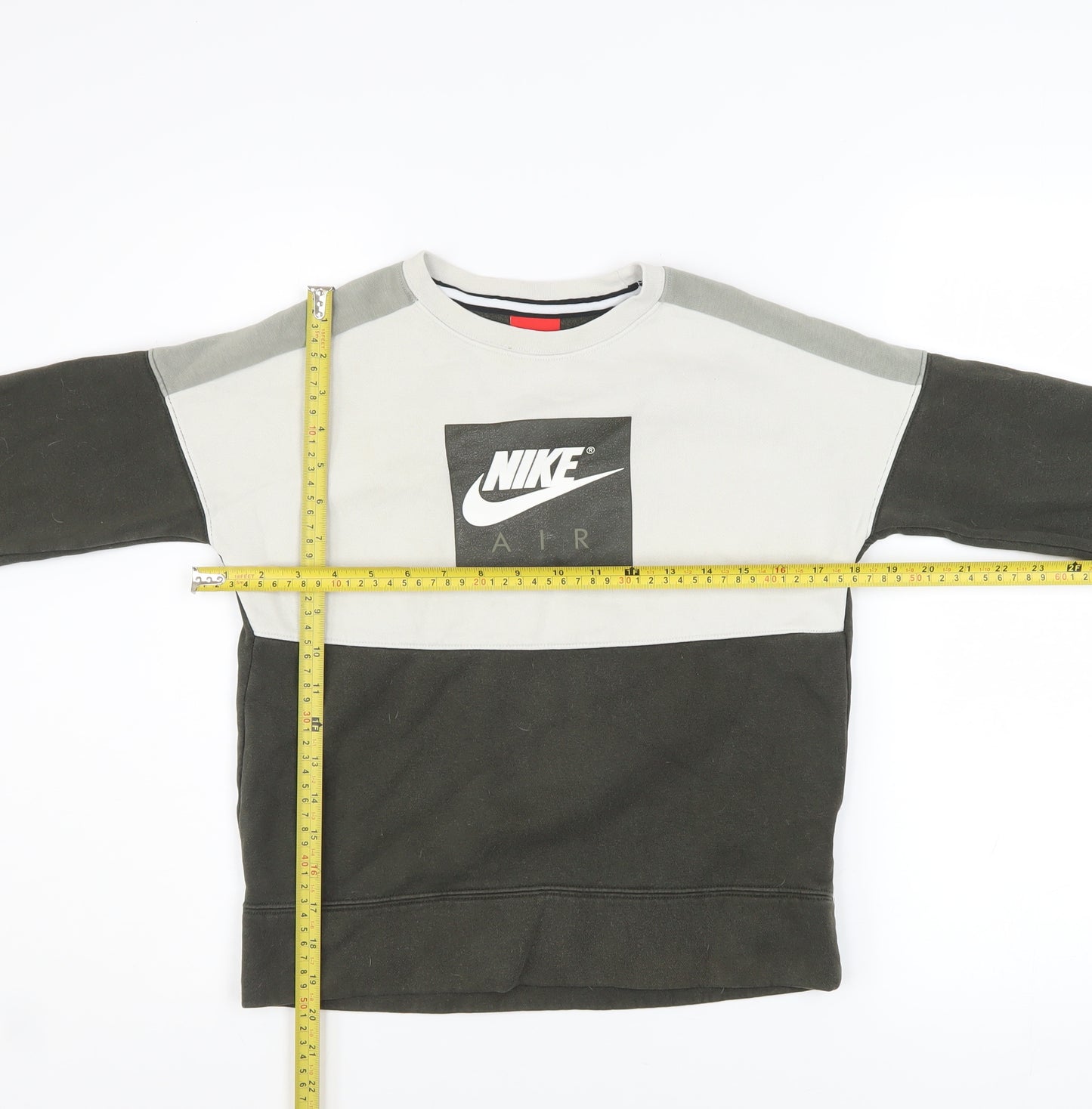 Nike Boys Grey Colourblock Pullover Sweatshirt 10-12 Years