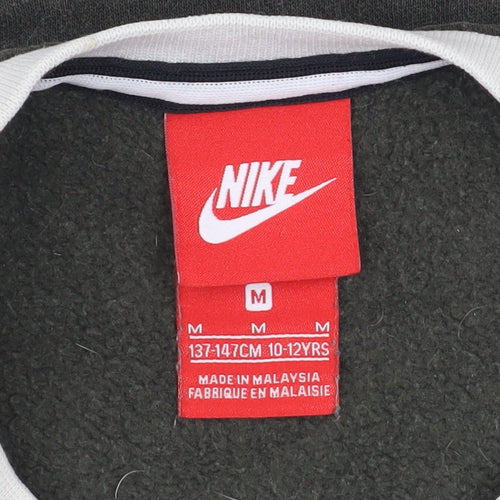 Nike Boys Grey Colourblock Pullover Sweatshirt 10-12 Years