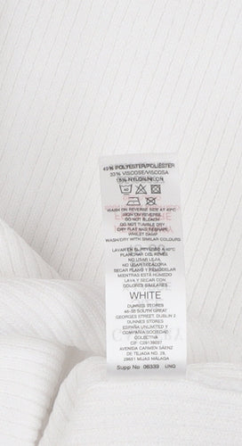 Gallery Women’s White Knit Tank Top XL Basic Sleeveless