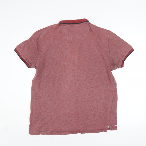 Le Shark Men's Red Polo Shirt Large Cotton Blend Short Sleeve