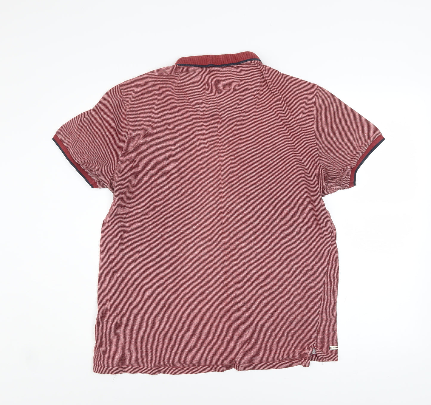 Le Shark Men's Red Polo Shirt Large Cotton Blend Short Sleeve