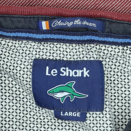 Le Shark Men's Red Polo Shirt Large Cotton Blend Short Sleeve