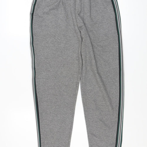 Pull & Bear Women Grey Side Stripe Jogger Trousers Size 12