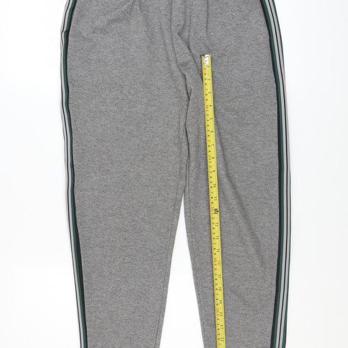 Pull & Bear Women Grey Side Stripe Jogger Trousers Size 12