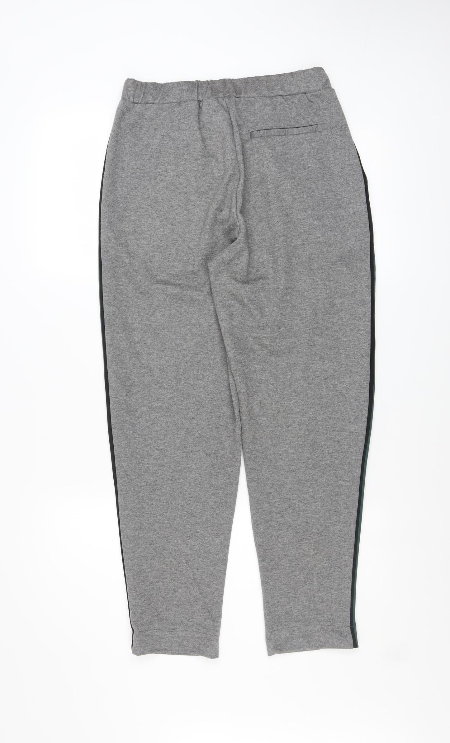 Pull & Bear Women Grey Side Stripe Jogger Trousers Size 12