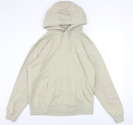 Jack Wills Men’s Beige Pullover Hoodie L Fleece Regular Fit