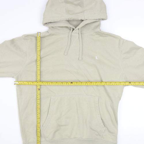 Jack Wills Men’s Beige Pullover Hoodie L Fleece Regular Fit