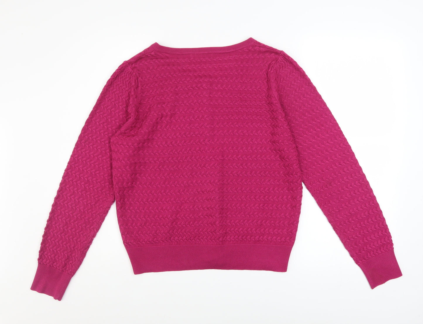 Dunnes Women’s Pink Cable Knit Button Cardigan Size 16