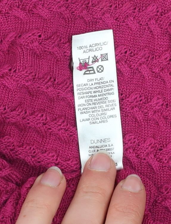 Dunnes Women’s Pink Cable Knit Button Cardigan Size 16