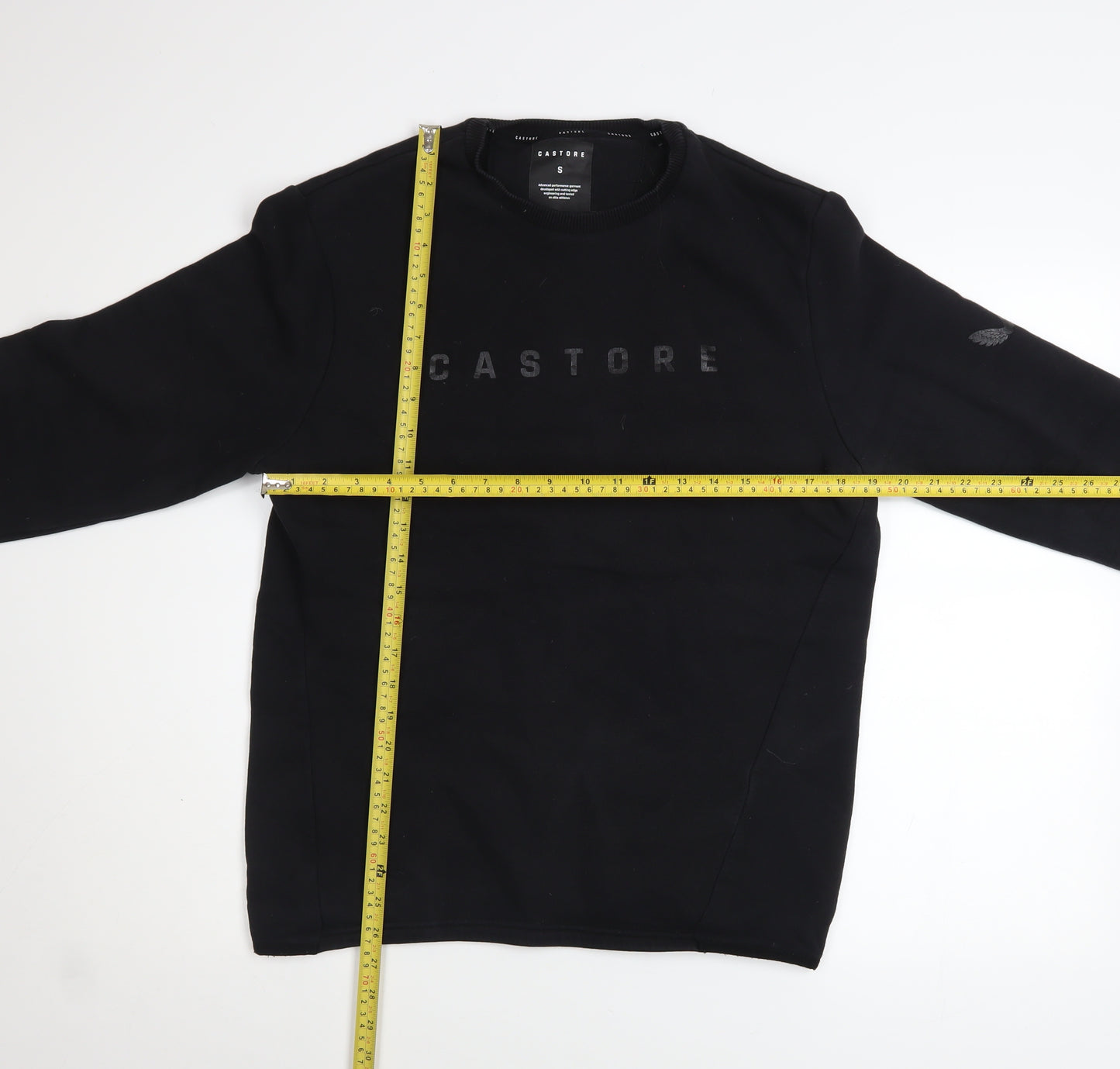 Castore Mens Black Small Pullover Sweatshirt Crew Neck