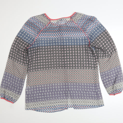 Mexx Women Multicoloured Geometric Tunic Blouse Size 16 Long Sleeve