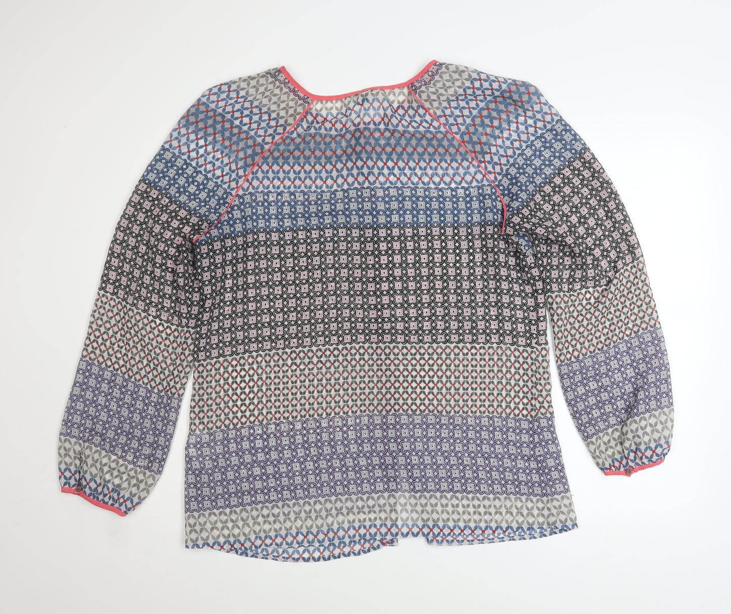Mexx Women Multicoloured Geometric Tunic Blouse Size 16 Long Sleeve