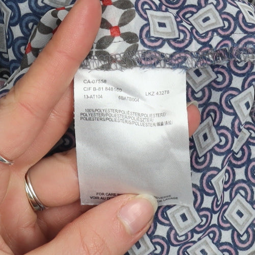 Mexx Women Multicoloured Geometric Tunic Blouse Size 16 Long Sleeve