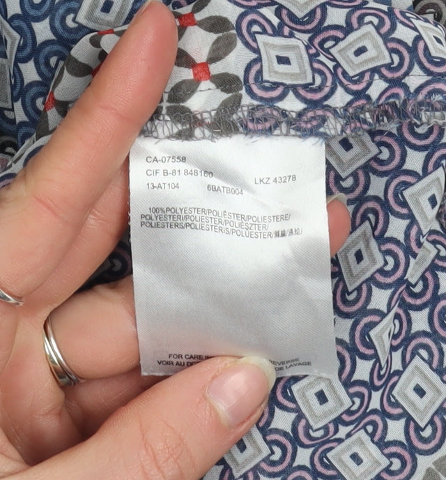 Mexx Women Multicoloured Geometric Tunic Blouse Size 16 Long Sleeve