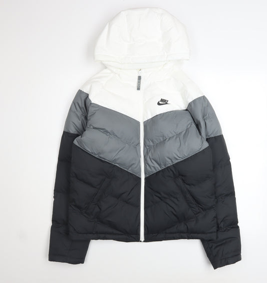 Nike Boys Multicoloured XL Puffer Jacket Hooded Winter Coat