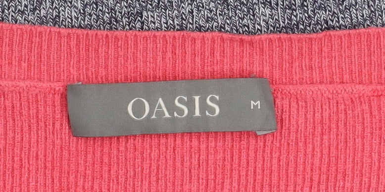 Oasis Women's Multicoloured Striped Boat Neck Knit Jumper M