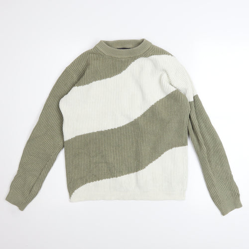 Marks and Spencer Women’s XS Khaki Mix Ribbed Cotton Jumper