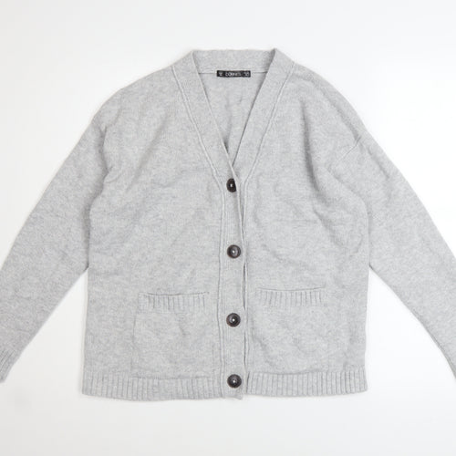 Dunnes Stores Women’s Grey V-Neck Button Knit Cardigan XS