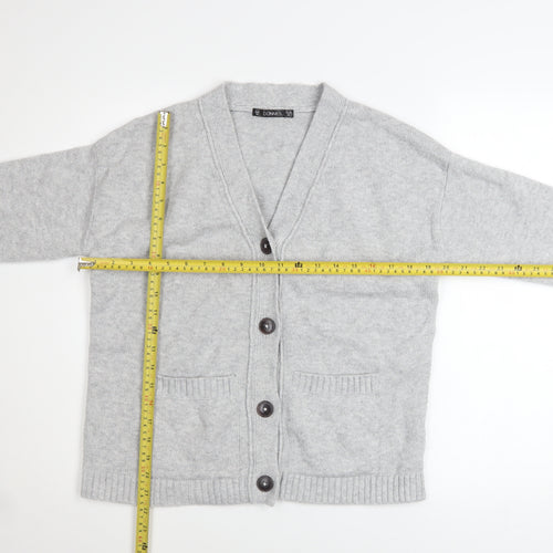 Dunnes Stores Women’s Grey V-Neck Button Knit Cardigan XS
