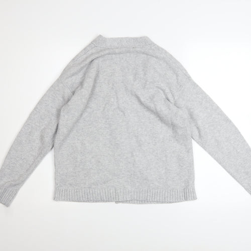 Dunnes Stores Women’s Grey V-Neck Button Knit Cardigan XS