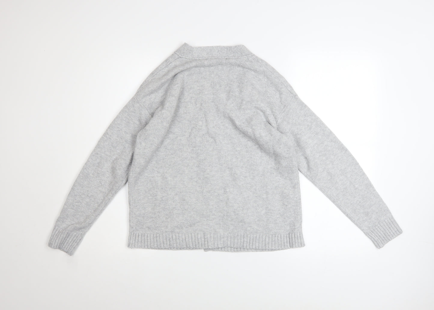 Dunnes Stores Women’s Grey V-Neck Button Knit Cardigan XS