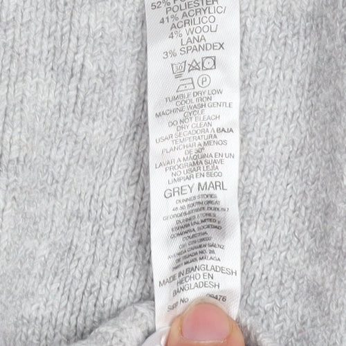 Dunnes Stores Women’s Grey V-Neck Button Knit Cardigan XS