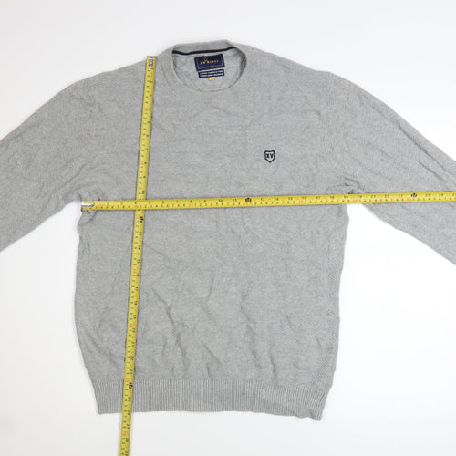 XV Kings Men's Grey Cotton Crew Neck Jumper Size L