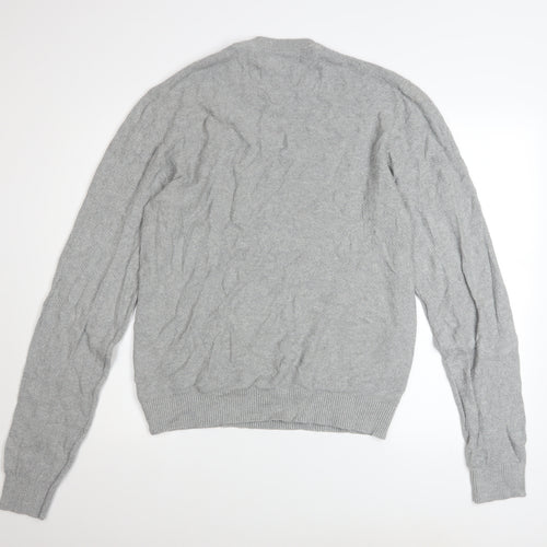 XV Kings Men's Grey Cotton Crew Neck Jumper Size L