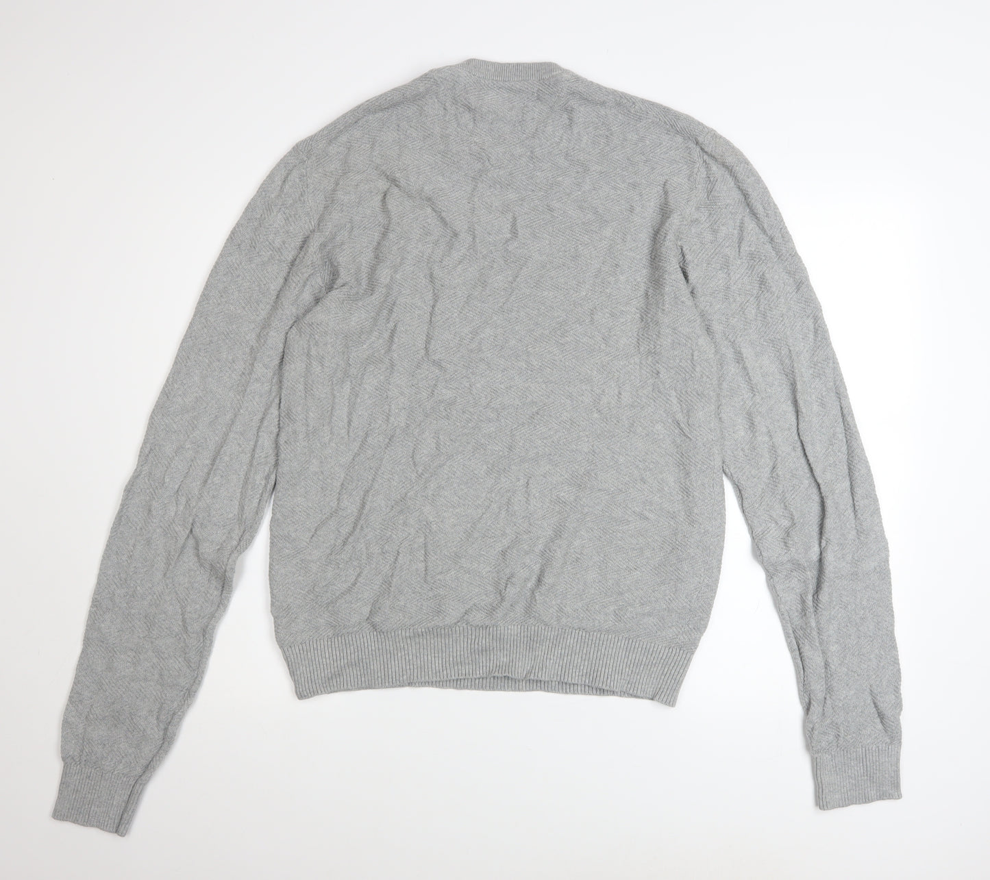 XV Kings Men's Grey Cotton Crew Neck Jumper Size L