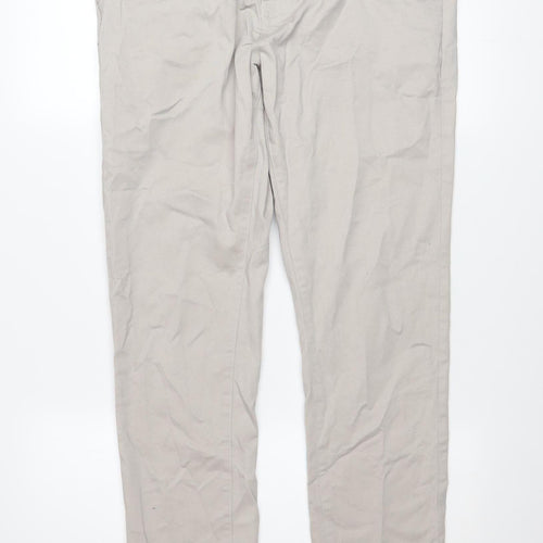 Next Men's Beige Skinny Fit Chino Trousers Size 32L