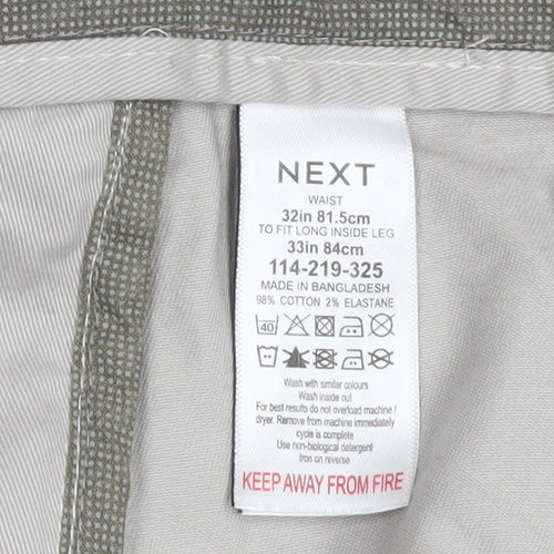 Next Men's Beige Skinny Fit Chino Trousers Size 32L