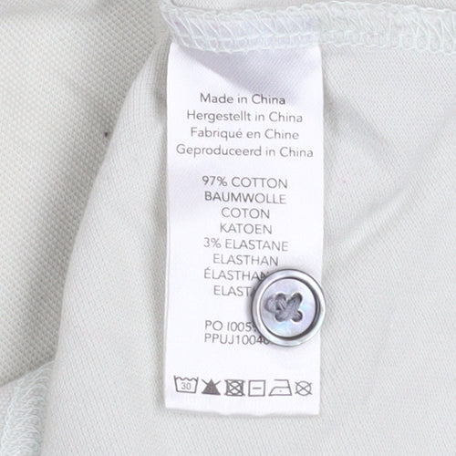 PROF JOMO Men's Ivory Cotton Elastane Short Sleeve Polo Shirt Medium