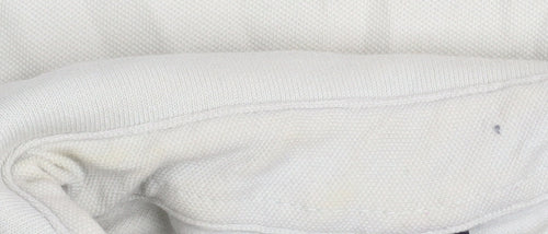 PROF JOMO Men's Ivory Cotton Elastane Short Sleeve Polo Shirt Medium