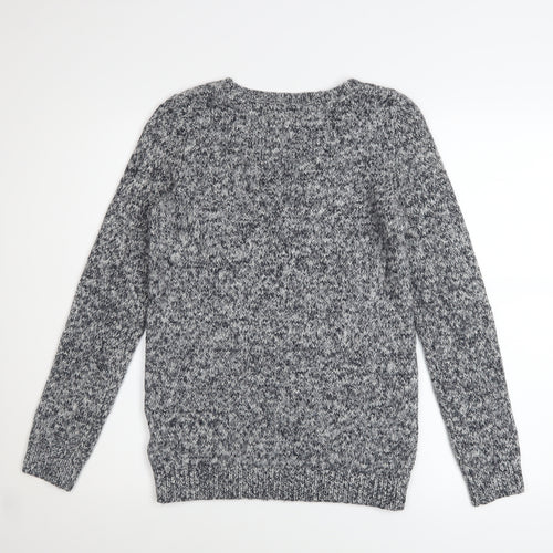 Tommy Hilfiger Women’s Grey Cable-Knit Crew Neck Jumper XS