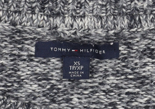 Tommy Hilfiger Women’s Grey Cable-Knit Crew Neck Jumper XS