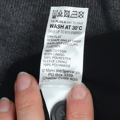 Marks and Spencer Men’s Grey Cotton Full Zip Lined Jacket Medium