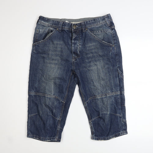 Burton London Men's Blue Denim Cargo Shorts Size 32 Regular Fit